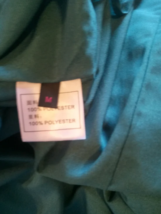 Green Long-Sleeve Midi Dress with Satin Accents - Picture 5 of 7